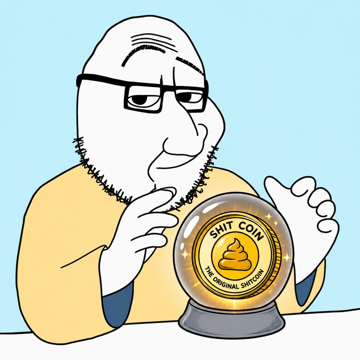 OriginalShtcoin's tweet photo. @Pumpfun  
According to my crystal ball it’s shitcoin szn https://t.co/Q4XVuEFzT5