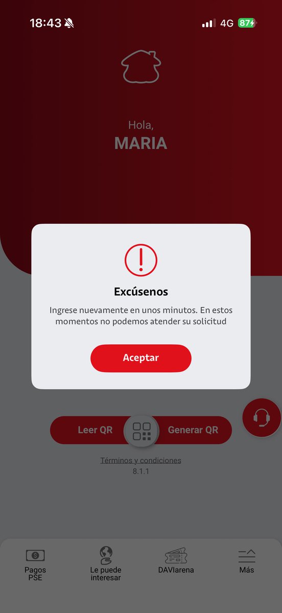 Shirleytempleme's tweet photo. @Davivienda No he podido entrar a la app en TODO EL DÍA. Esto es ridículo, cuando se va a solucionar esto. Los últimos días han sido un fiasco con sus productos 😡 https://t.co/68eKMDp0sg