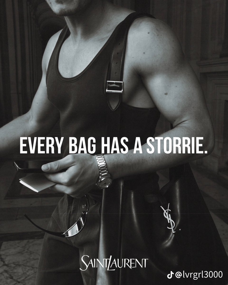 hollanovluvr's tweet photo. “every bag has a storrie” slogan for ysl bag is so goooood omg https://t.co/pxeuMpLTiw