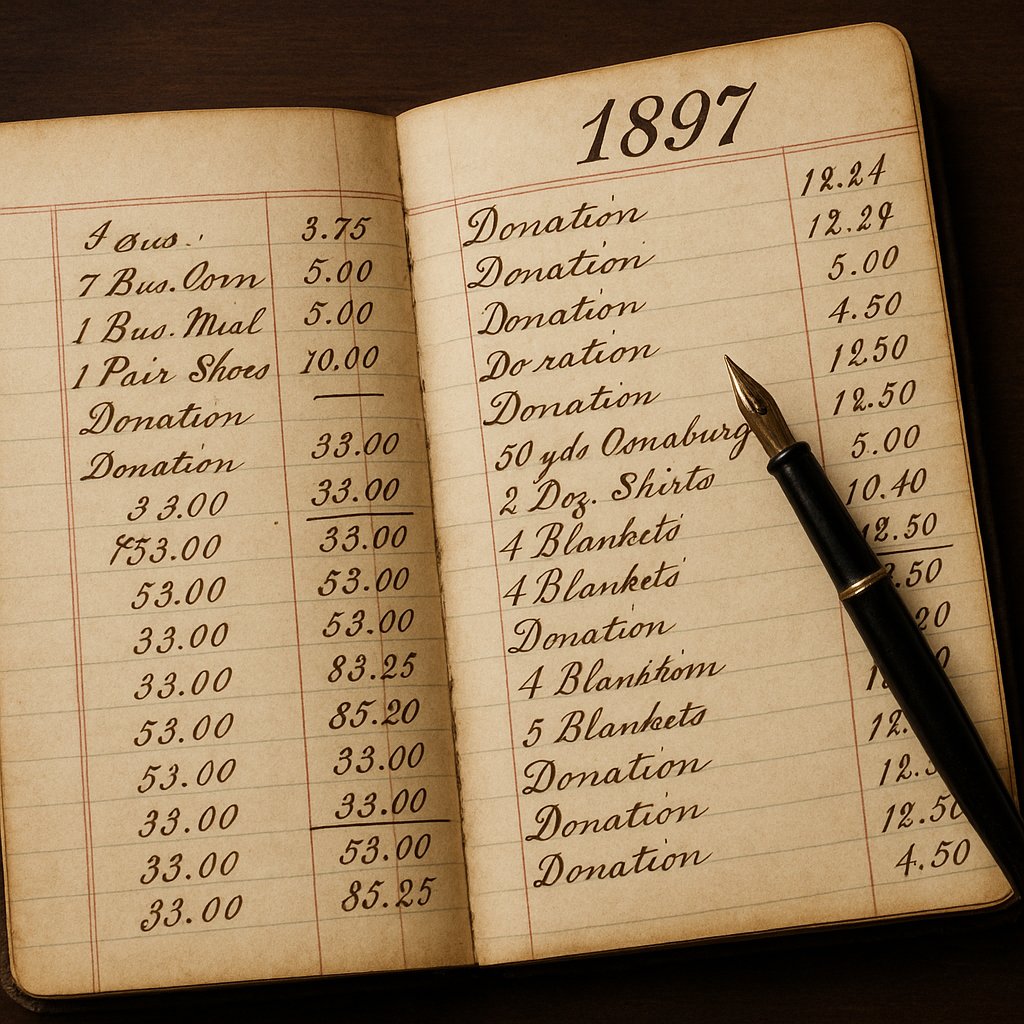 APiercea45's tweet photo. Pocahontas strike kitchens: $8,400 + 114 tons of food shipped via the same railroad serving the companies being struck. The financial records survive in WV archives. #LaborHistory #AppalachianHistory https://t.co/O4ORV7EByi
