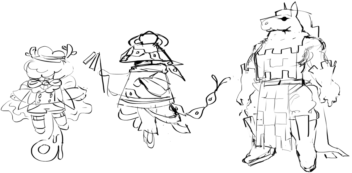 bvbnvbnnnnn's tweet photo. some nullscape enemies gijinka scribbles https://t.co/sVPehwwVzV