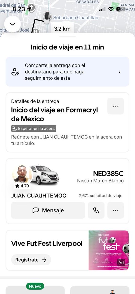 mradosh's tweet photo. @Uber_MEX @Uber_Support pedí el servicio de mensajería para llevar unas cajas de cartón y “asociado” ratero de mierda, cuando recibió las cajas q por cierto no le sirven de absolutamente nada, canceló el viaje antes de empezarlo. Aquí dejo la evidencia.
#ubermx #ratas https://t.co/6vdGQVMrO1