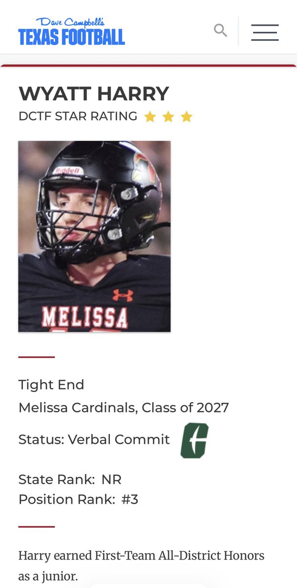 Wyatt Harry 3⭐️ TE tweet media