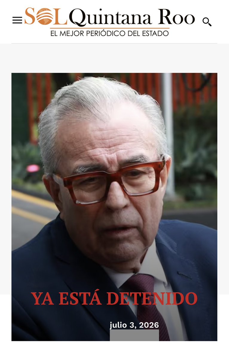 mario_dico50's tweet photo. 🔴 ÚLTIMA HORA : Trasciende por Grupo Sol que Rubén Rocha Moya está detenido y en será entregado a los EUA . Será ? https://t.co/3C6QZ2J5SQ