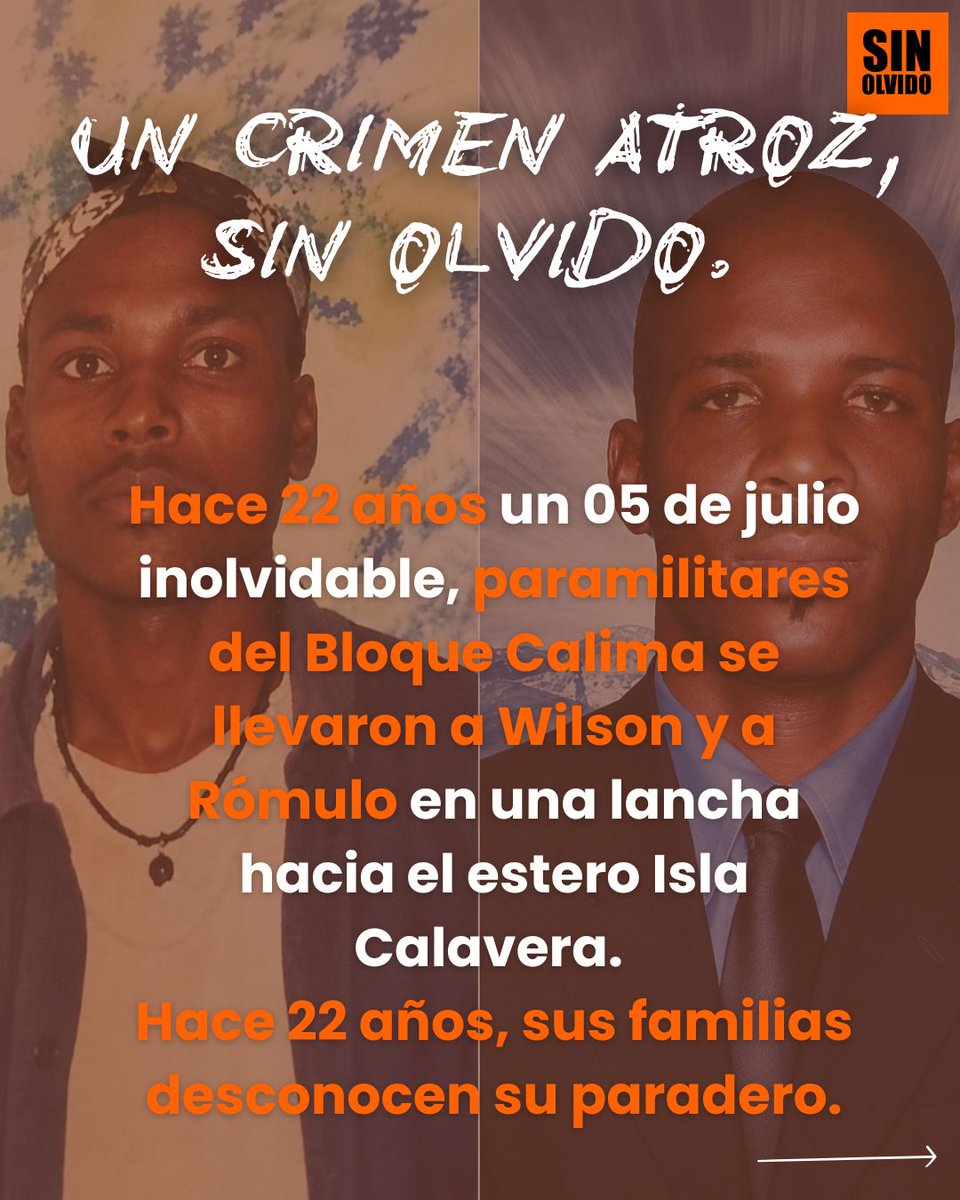 Justiciaypazcol's tweet photo. #SINOLVIDO 🕯️🧡 | Recordar a Wilson Mina Vivero y Rómulo Mondragón es honrar sus vidas y mantener viva la exigencia de verdad, justicia y no repetición.
La memoria permanece. #memoria #JYP #buenaventura https://t.co/ALSmdRNXc4