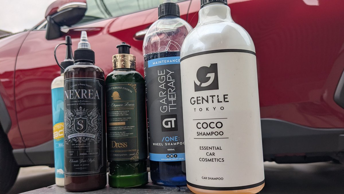 cocoシャンプー 洗車完了🚗✨ ✓ シャンプー: COCO SHAMPOO ✓ ワックス: NEXREA
