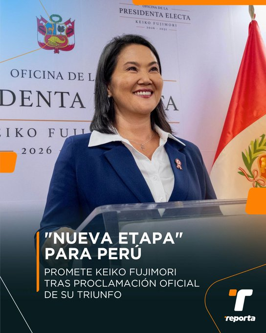 Perez1oj's tweet photo. #Peru | ¡La cuarta fue la vencida! Fourth time's the charm! 49,641 votes, 0.21% (50.135 vs. 49.865).

Will she govern to unify the country or as if she had won in a landslide? She's sounded conciliatory & reasonable lately. 🤞

Her history in opposition, however, tells a different story: she's been responsible for a lot of the political instability in the last 10 years. She has a golden opportunity to redeem herself. @JulioFCarrion1 @WillGFreeman