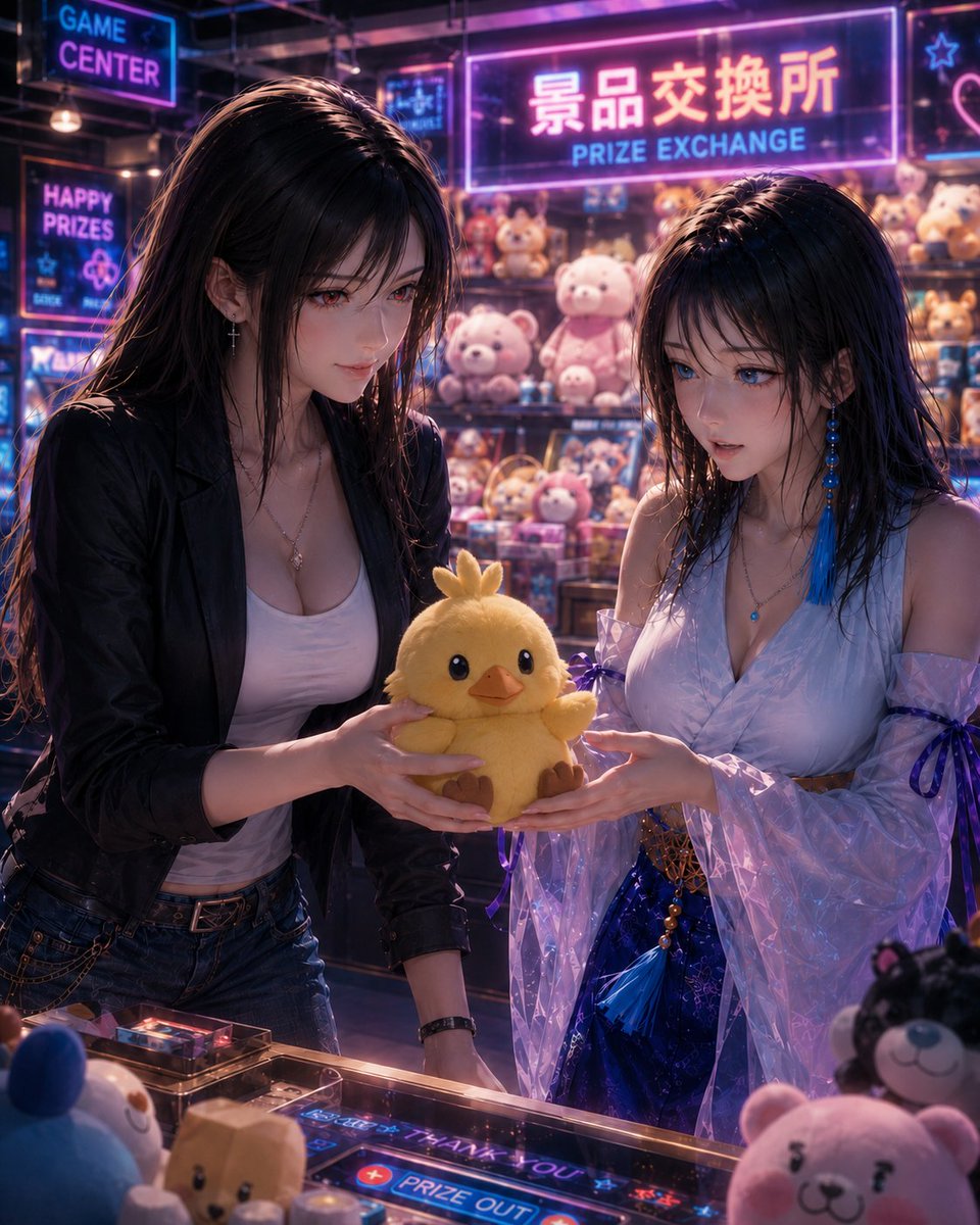seven573's tweet photo. #Tifa #ティファ #Yuna #ユウナ #FF7 #FF10 #ファイナルファンタジー #TifaYuna #ティファユウナ #ガールズ #PinkNeon #GameCenter #FinalFantasy https://t.co/JlTbfoRVAl