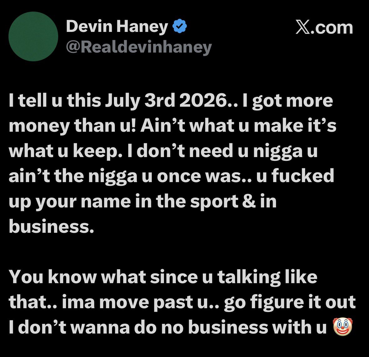 RayJack97010720's tweet photo. Devin Haney just said the realest shit ever in boxing "Tank Davis name doesn't hold weight anymore" and he's 100 percent right 💯🫡 https://t.co/IWxXAPlXFA