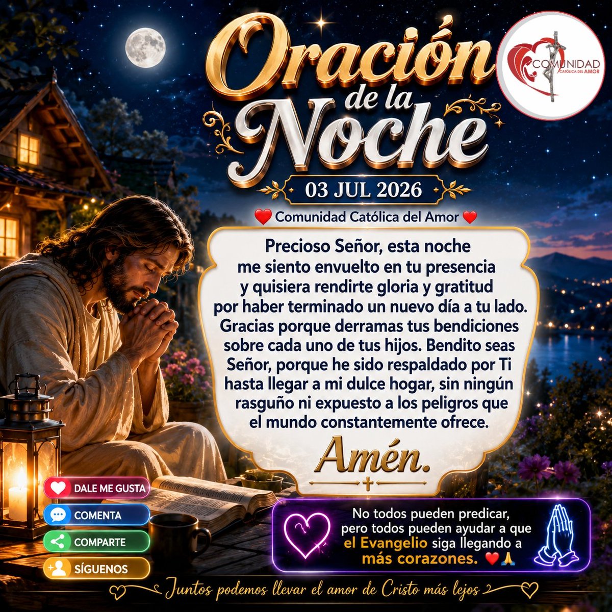 comunidadCCA's tweet photo. 📲 Comparte esta publicación con tus familiares y amigos; quizá alguien necesite esta palabra de esperanza esta noche. https://t.co/jJLBfpw787