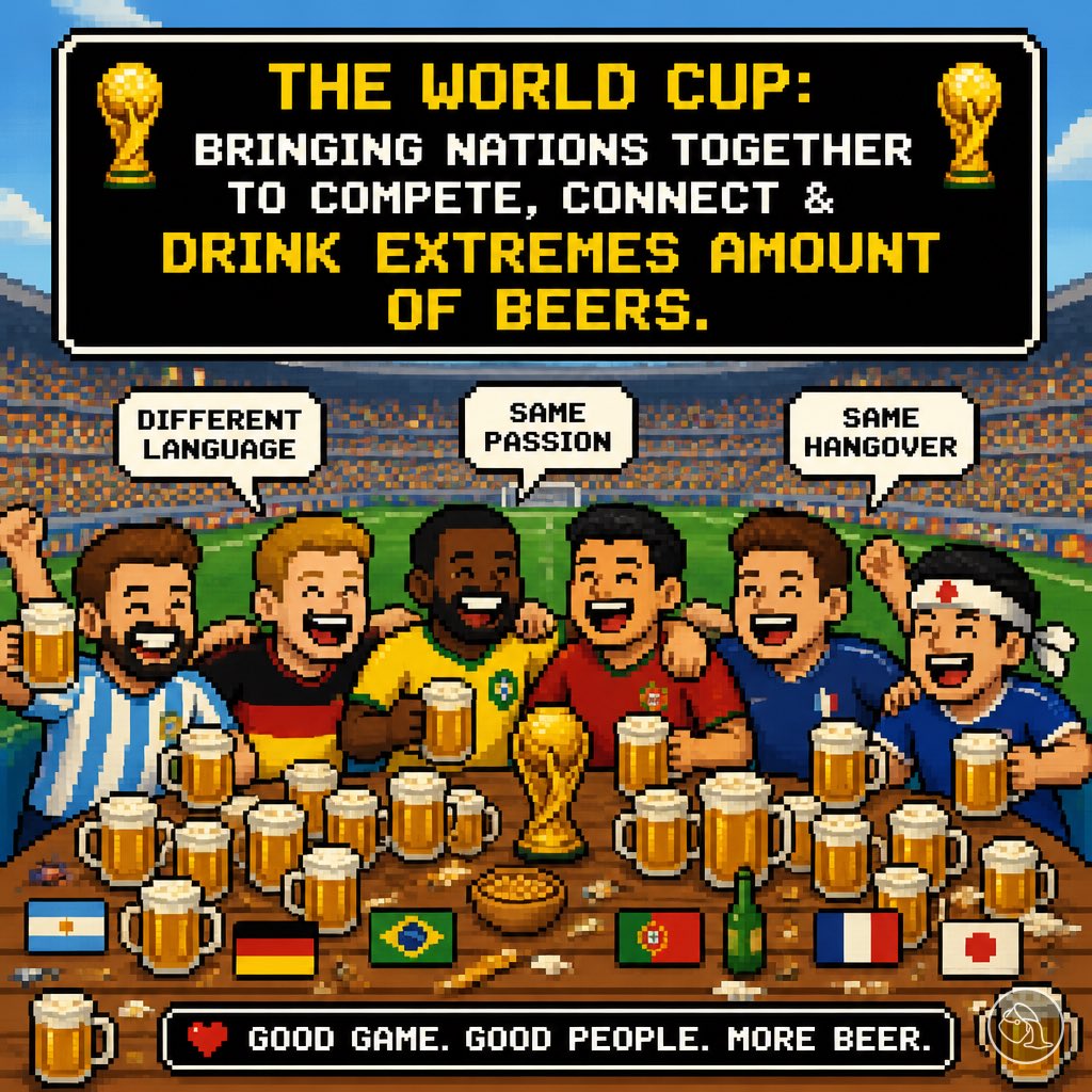 slawpai's tweet photo. Slawp prediction: Beer consumption will remain undefeated this World Cup. 🍻🏆⚽️ #slawp 

https://t.co/qAJmgQCcXt https://t.co/nJhaFKw7SJ