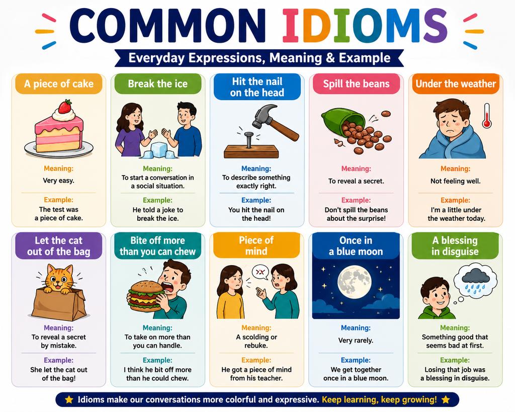 JamaluddinJamn's tweet photo. Idioms make everyday English more natural, expressive, and powerful—learn them, use them, and make your conversations sound smarter every day.

#Idioms #EverydayEnglish #LearnEnglish #SpokenEnglish #EnglishVocabulary #EnglishFluency #EnglishTips #UseIdioms #SpeakNaturally https://t.co/82diWE7wcX