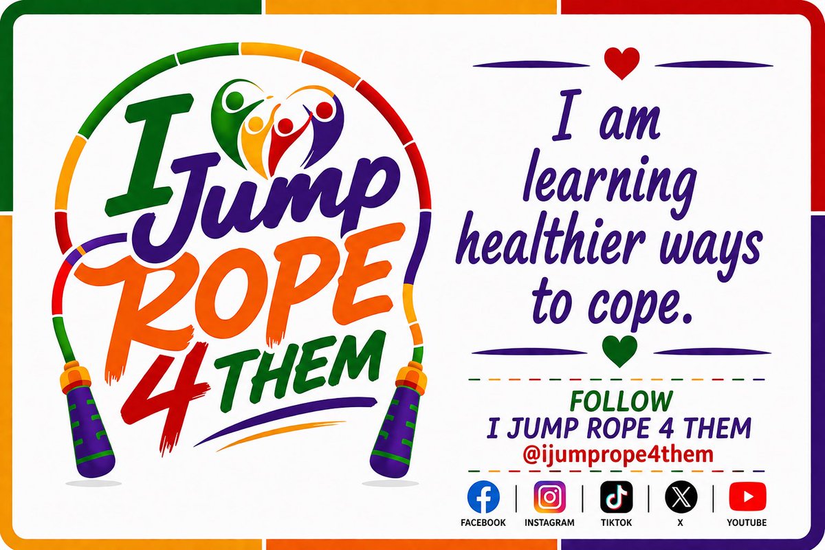 ijumprope4them's tweet photo. Jumping rope is one way that I cope with stress. It most definitely boosts my mood and brings me joy and accomplishment. It’s healthy for my body as well. You should try it. Let me know how it goes. #ijumprope4them #mentalwellness #coping💚 https://t.co/6lo1HWcqmd
