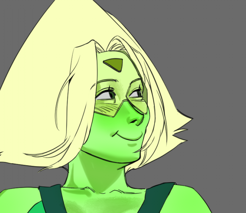 la_morfin3's tweet photo. drawing her is so neat honestly :3 #wip #peridot https://t.co/W5VocOzQY5