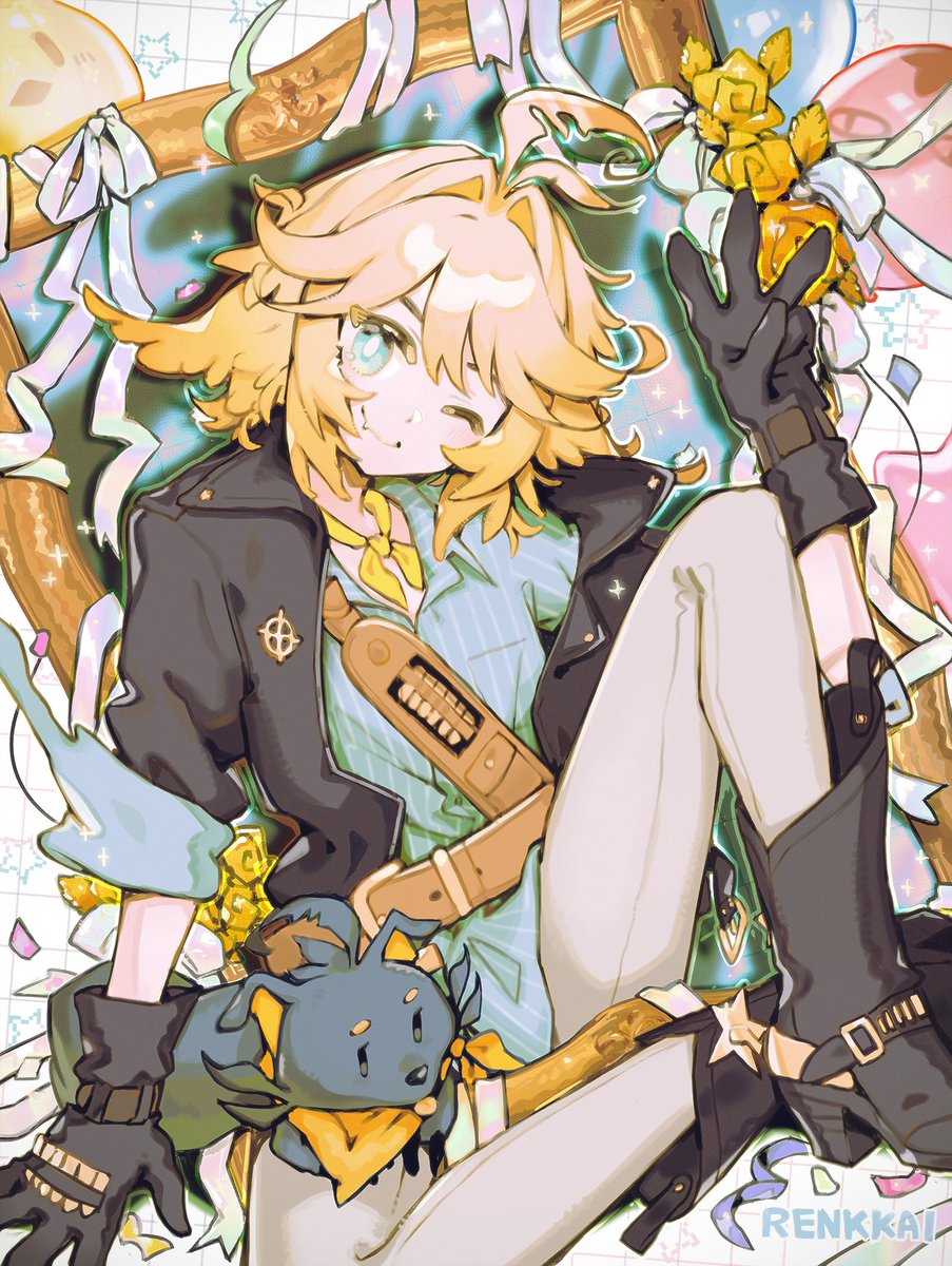 renkkai's tweet photo. Happy Bird-day to Doki the Bird 🎂
#DokiGallery #DokiBirday2026 https://t.co/OYVOkxhiTF