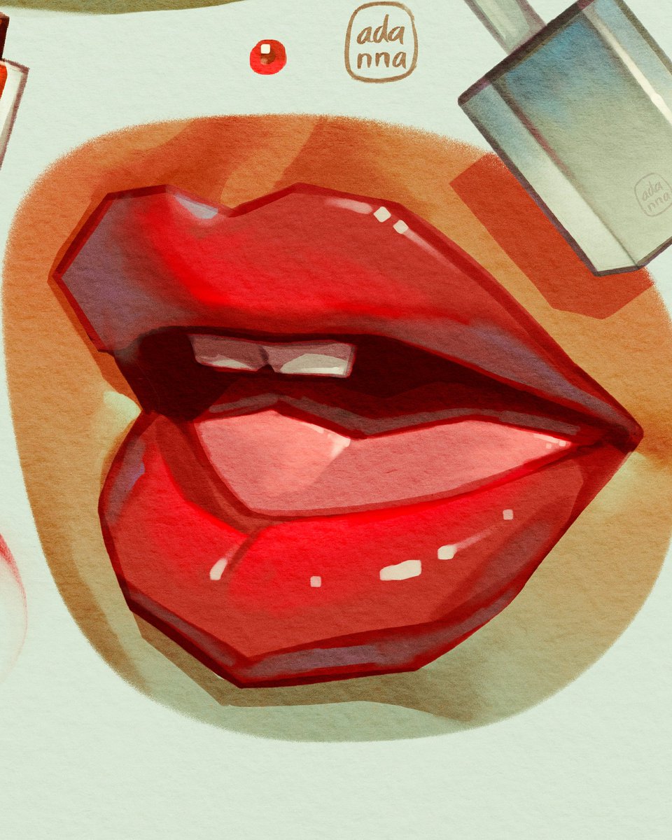 Adxnna's tweet photo. how I draw lips https://t.co/BQdfDkRjmb