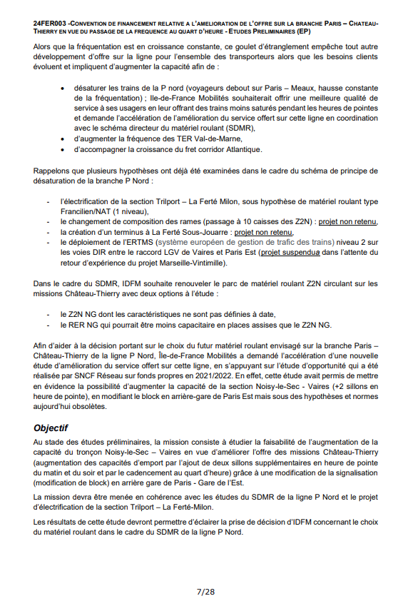Amogus_Engineer's tweet photo. Plus d'informations ici

À noter que dans l'étude du nouveau matériel roulant il a été confirmé que la Z2N-NG ne sera pas compatible avec l'axe Château Thierry de la ligne P, confirmant ainsi le déploiement du RER NG sur l'axe Château Thierry.

En revanche l'étude porte aussi sur la possibilité de déployer du matériel roulant à 2 niveaux sur l'axe Trilport La Ferté Milon dans le cadre de l'offre post électrification.

Le RER NG pourrait alors équiper la totalité de la ligne P axe Paris - Meaux/La Ferté Milon/Château Thierry.