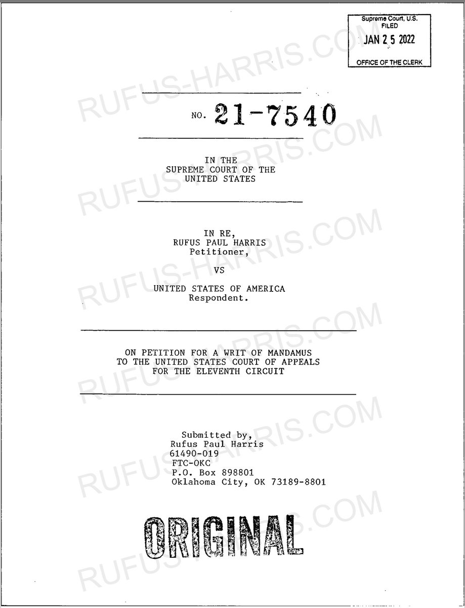 RufusConundrum's tweet photo. To:  President Donald J. Trump
The White House
1600 Pennsylvania Ave NW
Washington D.C., 20500

CC:  Ed Martin, U.S. Pardon Attorney
CC:  Pamela Bondi, Attorney General
CC:  Alice Marie Johnson, Pardon Czar

Re:  Clemency Case Number: C320923

Dear President Donald J. Trump,

We respectfully request a full and unconditional Pardon for Rufus Paul Harris, (Case #: 1:09-CR-00406-TCB-JFK) who was wrongfully convicted in 2011 of securities fraud. Mr. Harris has served 15 years out of the 23 years that he was sentenced. This petition/request for a Pardon addresses an unconstitutional issue from the Eleventh Circuit where Sally Yates as USAAG (2006) and Federal District Judge Timothy C. Batten, Sr. (Sidney Powell VS Georgia election result, Pearson VS Kemp) created a "perverted circumstance" wherein a case was allowed to proceed to conviction with no defense, with the defendant not present, and not represented by counsel. This is an unprecedented case that reeks of government bias and corruption where the court merged the defendant’s right to be present with his right to have counsel through waiver creating a VERY DANGEROUS example that undermines the people's confidence in the judicial system. Therefore, the trial court’s refusal to allow counsel to assume representation, STANDING ALONE, should furnish a substantial ground for issuing this Pardon. Because when the court so obviously ignored the limits of its discretion, it created the exceptional circumstances that warrant the exercise of the President's discretionary Pardon power in the interest of justice.

For the legal argument concerning the unconstitutionality of the court's actions mentioned herein, and for the statement of the case, please review the defendants Writ of Mandamus #21-7540 to the Supreme Court. For the facts with supporting documentation concerning the events that led to the erroneous indictment and many unethical actions by the 11th Circuit AG and Court, please review https://t.co/P2udHNg1Mv.

Sincerely Submitted,
_________________________

Advocates for Mr. Rufus Harris
Date: 08/29/2025

Writ of Mandamus #21-7540:  https://t.co/N5mIZ9vfsU

Case evidence:  https://t.co/P2udHNg1Mv

#JusticeForRufus #FreeRufusPaulHarris #RufusConundrum

@realDonaldTrump 
@POTUS
@VP
@EdMartinDOJ
@JDVance
@EagleEdMartin
@chad_mizelle
@AGPamBondi
@SidneyPowell1
@SusieWiles47
@AliceMarieFree
@DNIGabbard
@PressSec
@DAGToddBlanche
@KXLNews
@GailsWaters
@DOGElicious76
@Free_RPH