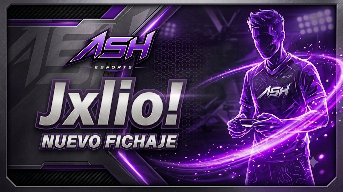 ASHESPORT_S's tweet photo. NUEVO FICHAJE EN ASH ESPORTS 🌌
Damos la bienvenida oficial a @JJulioxx7  a nuestras filas de Fortnite. El mapa tiembla y nosotros estamos listos para dominar. 🗺️⚡
Dejadle vuestro apoyo en los comentarios. ¡Bienvenido a la familia! 💜
#AshEsports #Fortnite #Hype #WeAreASH https://t.co/q2m103ggDP