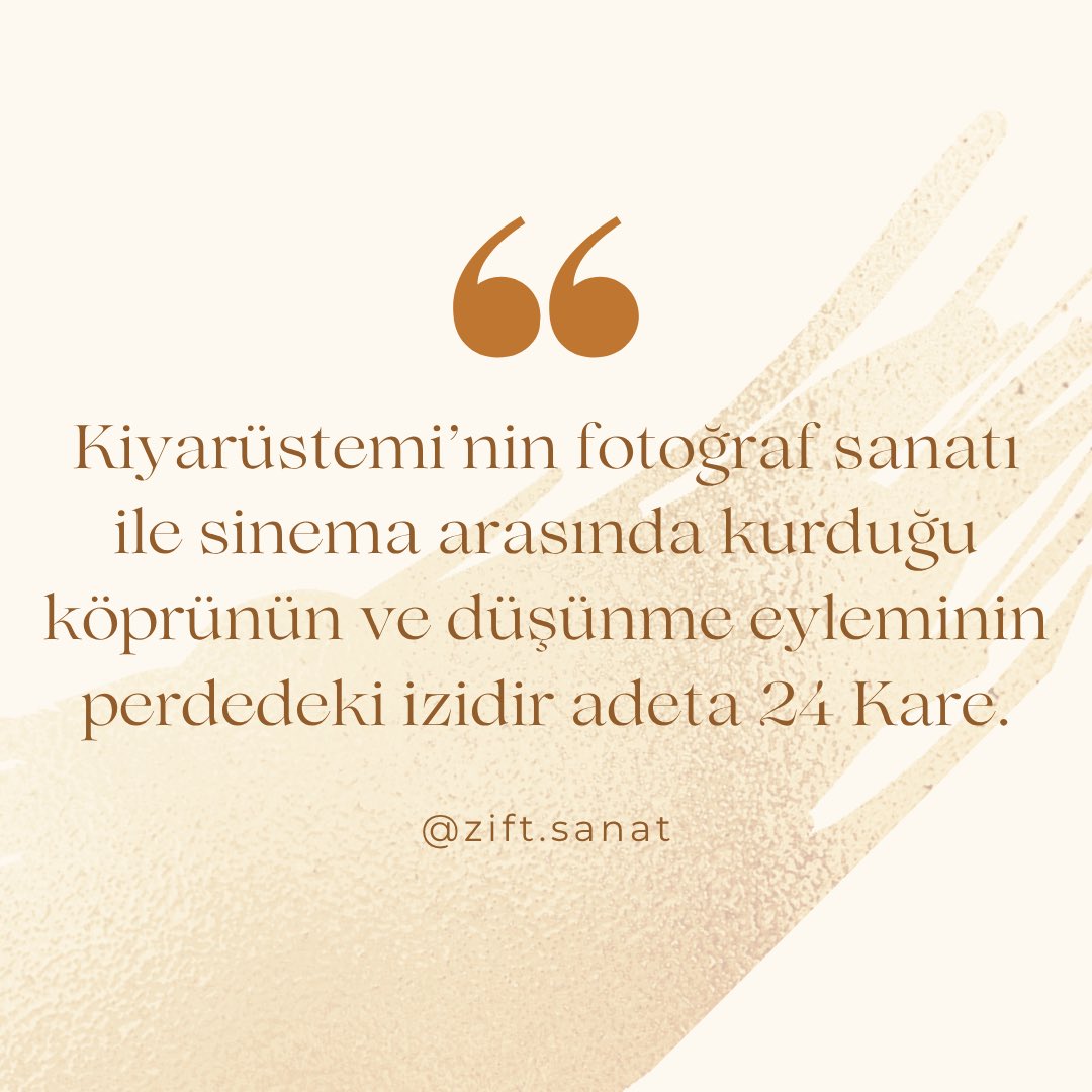 zift_sanat's tweet photo. Tuba Deniz'in, Abbas Kiyarüstemi'nin 24 Kare filmini değerlendirdiği yazısı #Zift’te. @TubaOzdenDeniz 

📌"Boşluğa Şekil Vermek"

Detaylar 👉🏻 https://t.co/zQcMFhdIY7

#abbaskiyarüstemi #sinema #fotoğraf #24kare https://t.co/L85wCqLTaw