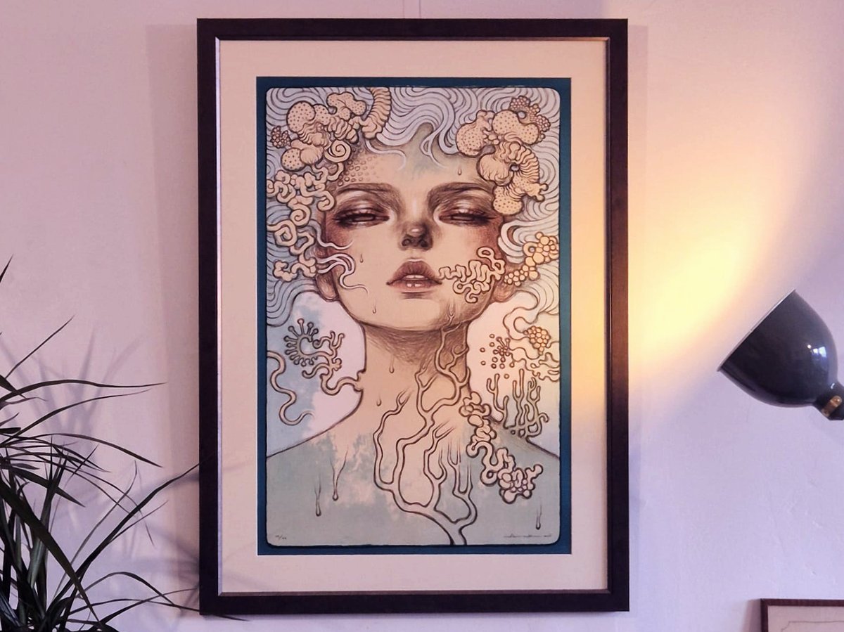 CrashVrc's tweet photo. I finally have my print by AudKawa back from the framing store 🎊 https://t.co/wE02GZy5x6