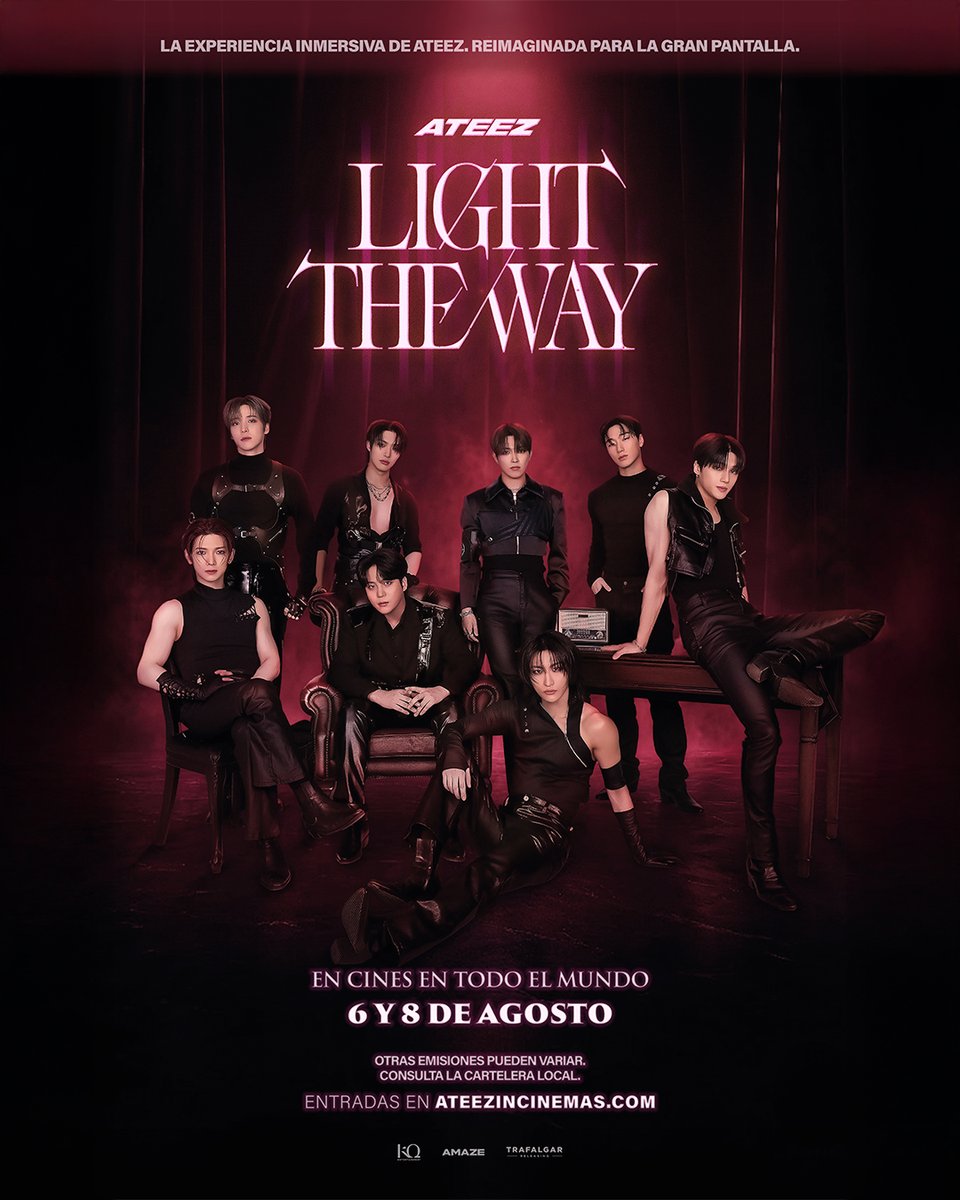 Cinepolis's tweet photo. ¡Es oficial, #ATINY! 🤩✨ #ATEEZ vuelve a conquistar la pantalla grande ¡con #LightTheWay este agosto! 🎬✨ Deja un 🫰 si ahí nos vemos. @MasQueCineLatam https://t.co/lzJOkJrxgy