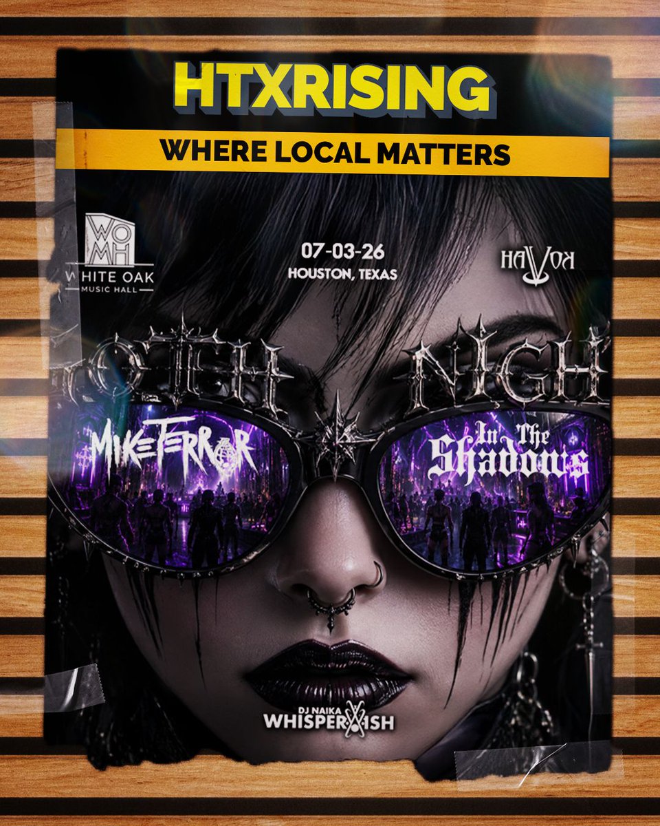 WhiteOakMH's tweet photo. ⭐️ HTX RISING SHOW HAPPENING TONIGHT ⭐️ Mike Terror, In The Shadows & DJ Whisperwish in the Upstairs room!

Enjoy live performances from local artists, and drink specials including $5 Lone Star Tall Boys and $6 Well Drinks! Doors at 7pm, Show at 8pm. Get your last minute tickets now: https://t.co/mgMnBzPGS8 🎟️