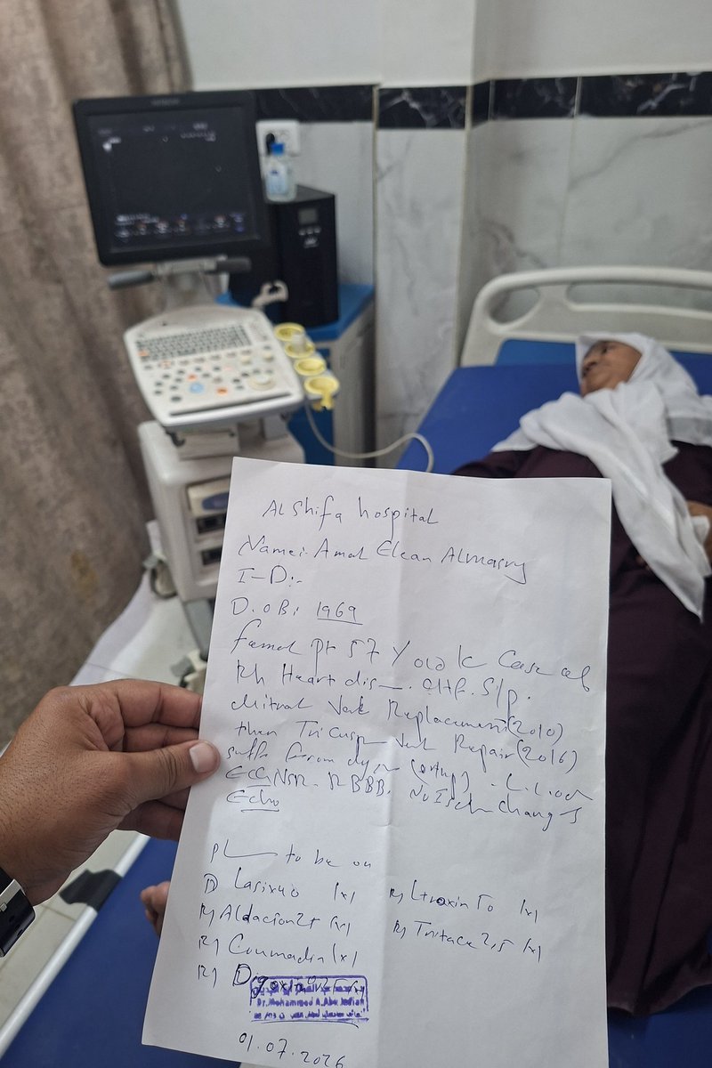 ahmedmasri2002's tweet photo. What do I have to do for you to see our suffering?

How many times must I ask before someone hears us?

This is my mother in Al-Shifa Hospital. She has undergone two open-heart surgeries, and today we are only asking for one basic right: the medication that keeps her alive.

We are not asking for luxury. We are asking for treatment, for dignity, and for the chance to survive.

If you can, please donate.
If you cannot, please share our story.
Even a small act of kindness can leave a lasting impact.

Please don't let us face this alone. 🙏💔

https://t.co/kjevKsgyeK

@w_king22717 @coldangrycanuck @emmaleyla1988 @eyuplovely @Khan786Rish @richimedhurst @fred_rinne @GungeonGod @AllBolts @burak_turna @CrispinShow @FridoKala @karmasbow @LingoVerbatim @paaccmann @ComradeYungGun @guychristensen_ @Hamza_a96 @nottobeneutral @YannMurray @yutakunayachan @Silent_Mandible @umaymohamed @aniluvskidos @LegalishCA @oldwyvern1 @brian_precious @HunerPerihan @AliSubul15119 @Darkdopa @CharleneHales @Dagmar4969641 @bertmangil @jccfergie @GoodVibePolitik @billykayscot @ka_strassia @JLegalt @BonebreakerSD