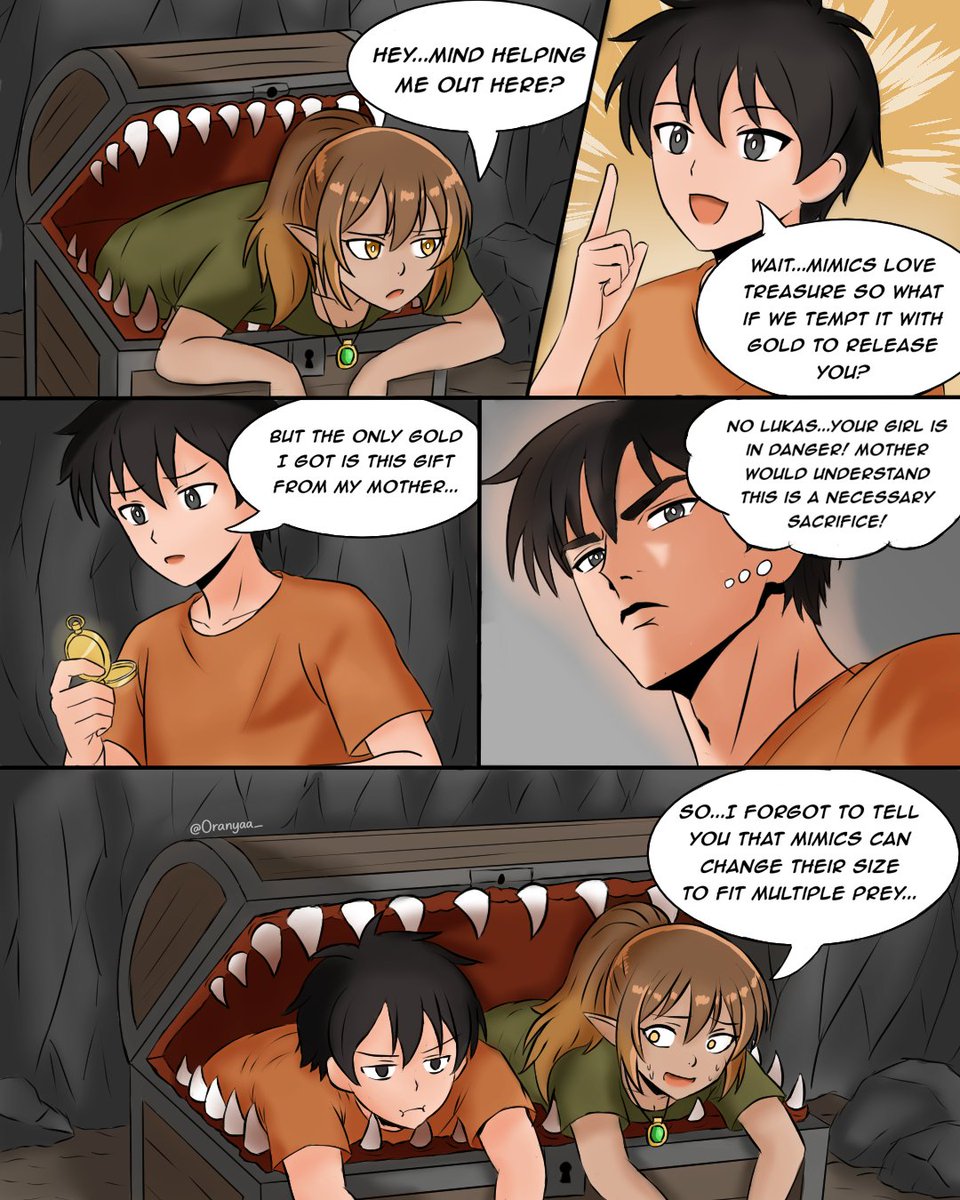 Oranyaa_'s tweet photo. He tries to save her from the mimic. https://t.co/fPTTaUAp3F