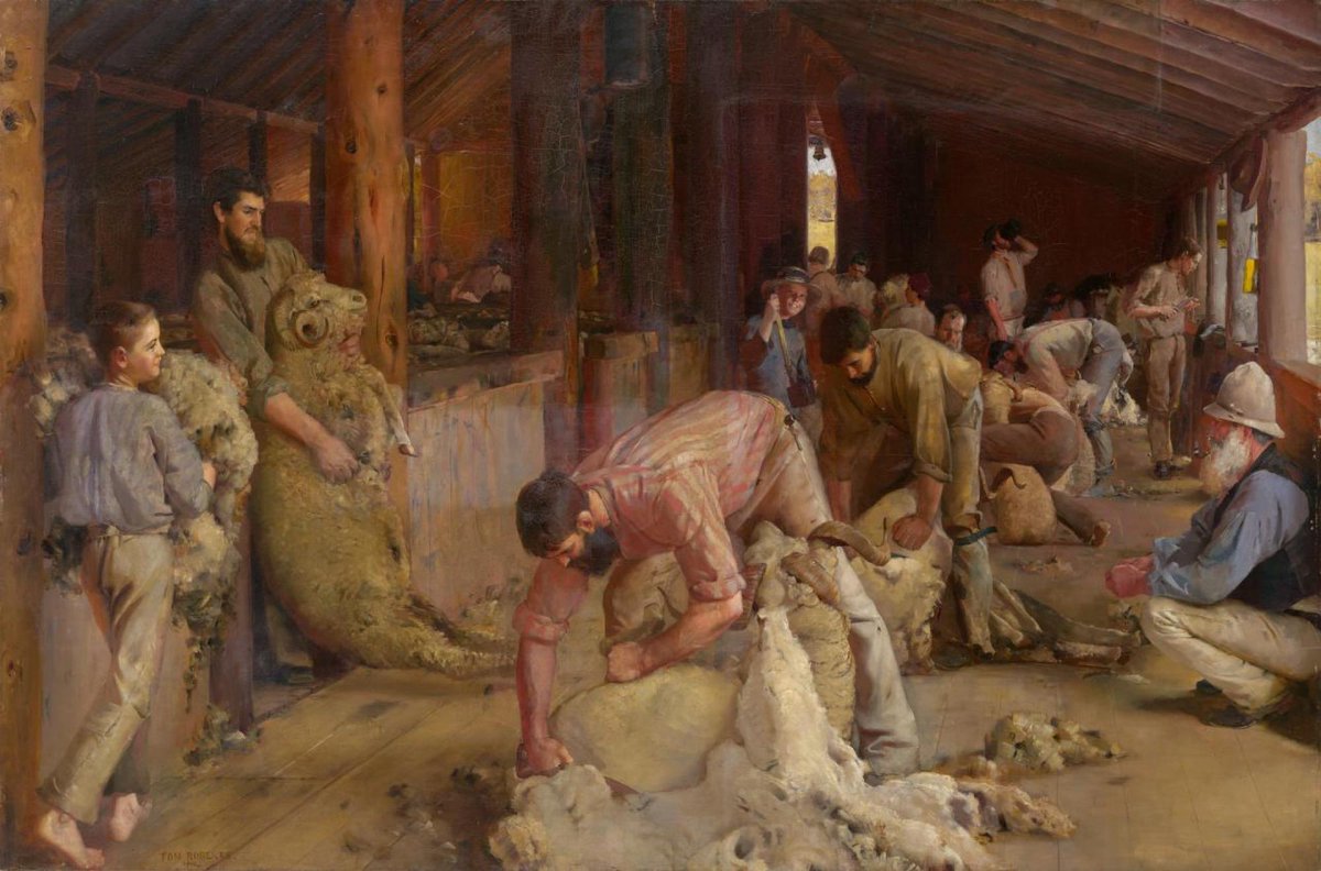 TheCultural1's tweet photo. “This is not a shearing shed, but the making of a nation. Tom Roberts transforms everyday labor into a tribute to the resilience, skill, and spirit that shaped Australia.”
🇦🇺🎨⚽
#FIFAWorldCup #WorldCup2026 #Australia #AUS #Socceroos #AustralianArt #TomRoberts #Art #Football https://t.co/IBybaCEhzZ
