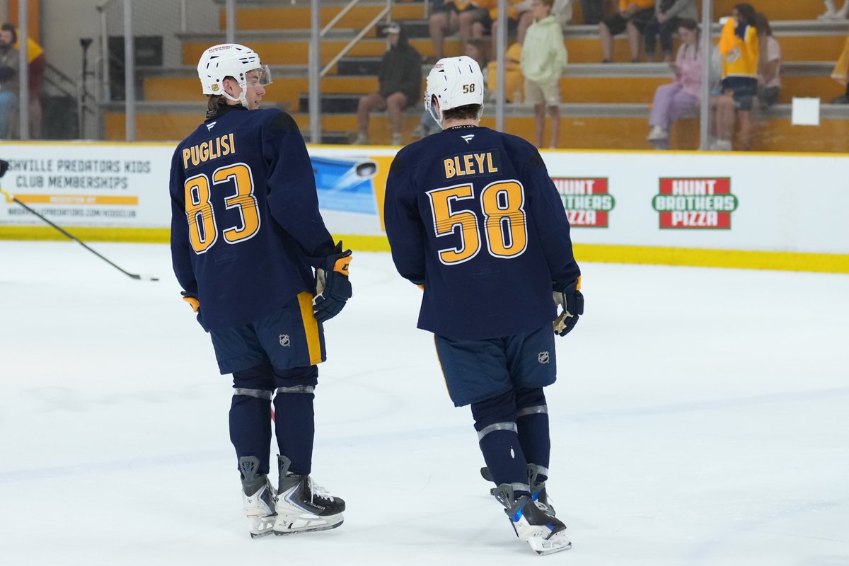 brooksbratten's tweet photo. "I consider him kind of like a brother to me. We grew up playing together all the time, so him being here and everything, it's super exciting. I mean, it's kind of like the old duo is back together in a way.” --> https://t.co/rnZIrpTPpU #Preds https://t.co/lEio0XGN5c
