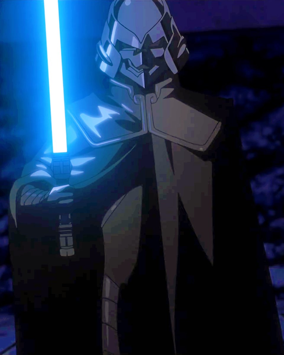StarWars_Direct's tweet photo. THE NINTH JEDI's trailer reveals that, in the anime, a lightsaber blade now changes color based on the wielder's alignment with the Force. https://t.co/rRJTqQZGHp