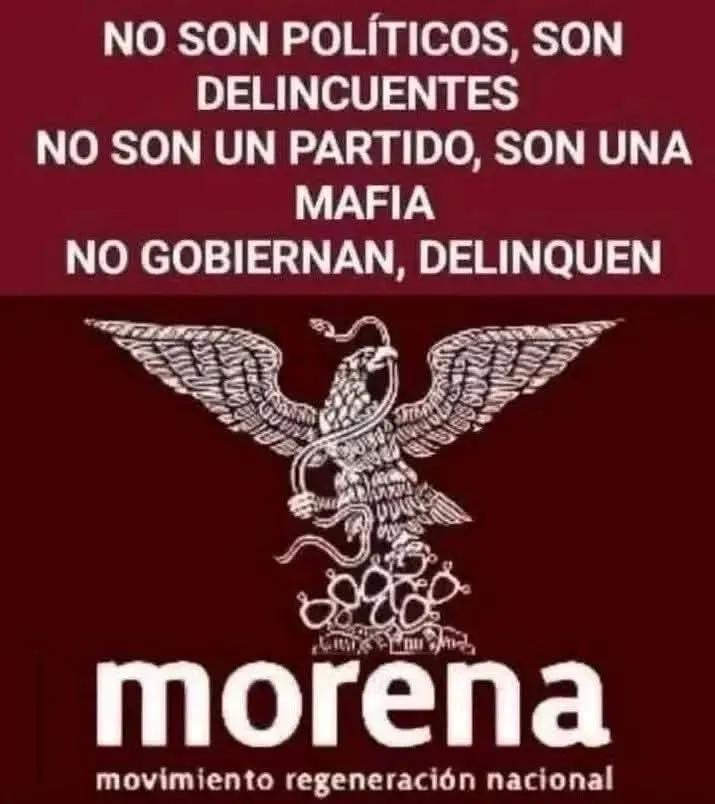 macrorealidad's tweet photo. @PartidoMorenaMx Criminales, corruptos y ladrones
#NarcoPolítico 
#narcogobiernomorenista 
#NarcoPolíticos 
#NarcoPolíticosMorenistas https://t.co/iH26znTWjP