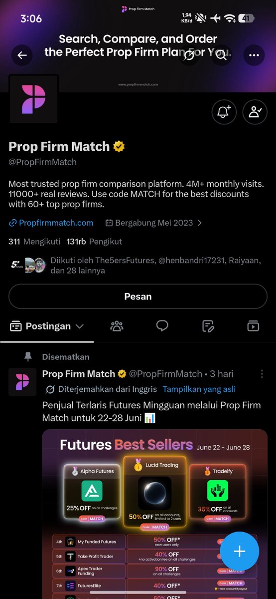 BHandcok's tweet photo. @PropFirmMatch @The5ersFutures I Will Win 🔥 @henbandri17231 @di https://t.co/WUDMneIJdS