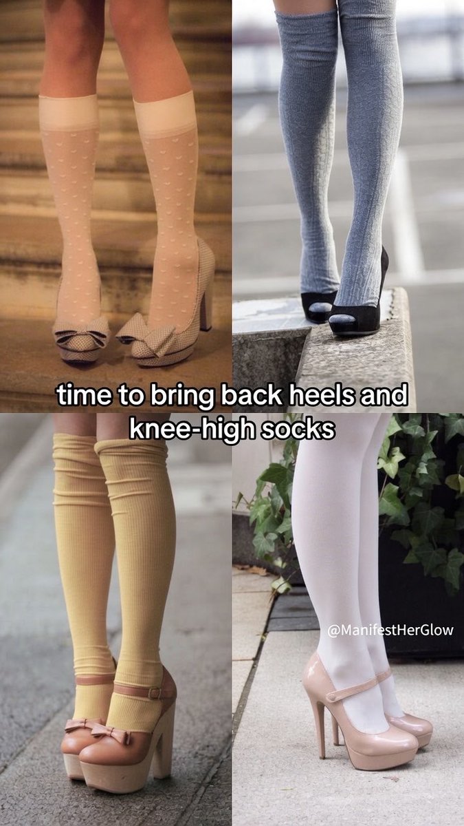 ManifestHerGlow's tweet photo. Time to bring back heels + knee-high socks 🔥👠🧦 https://t.co/iUxPHn3WgK