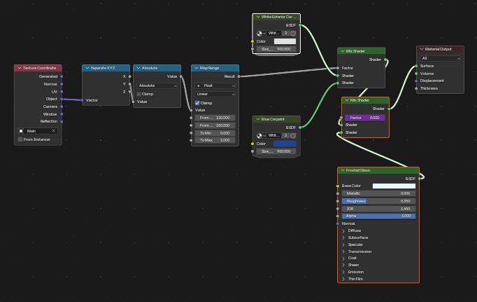 Sparsh_Fbx's tweet photo. Spent some time building a custom shader in Blender with @claudeai. It packs 3 different shader types into a single node setup, all controlled with one Factor slider. https://t.co/bdKhkgpIzQ