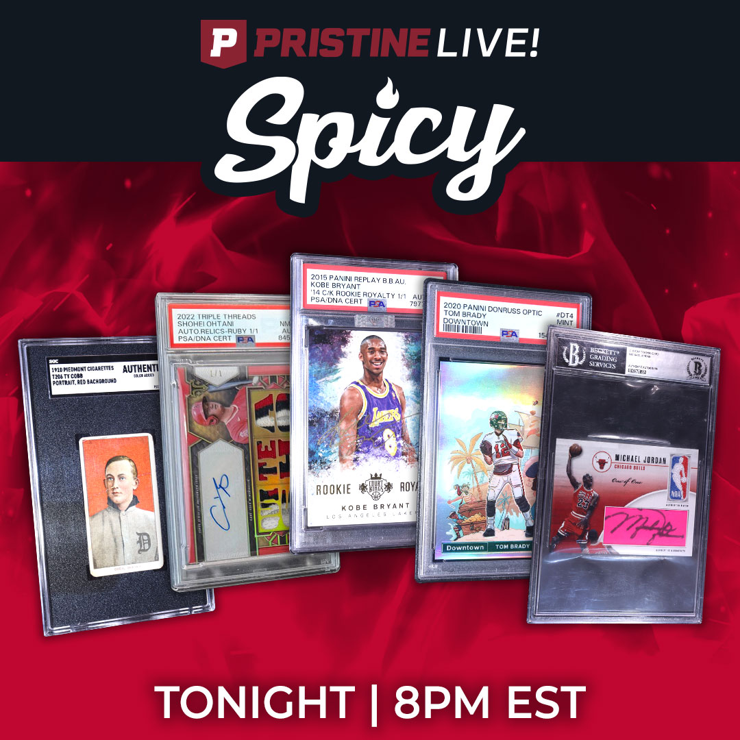PristineAuction's tweet photo. 🎆 It's SATURDAY, the 4th of July baby! We've got fireworks in the lineup all day. 
We're LIVE selling 1,000+ Sports Cards up for auction. Signed, Graded, Case Hits, Vintage.
- Cards: 2pm–2am ET
- Pristine Live! Rips @ 11pm ET
$1 starting bids, no reserves. Register for free.