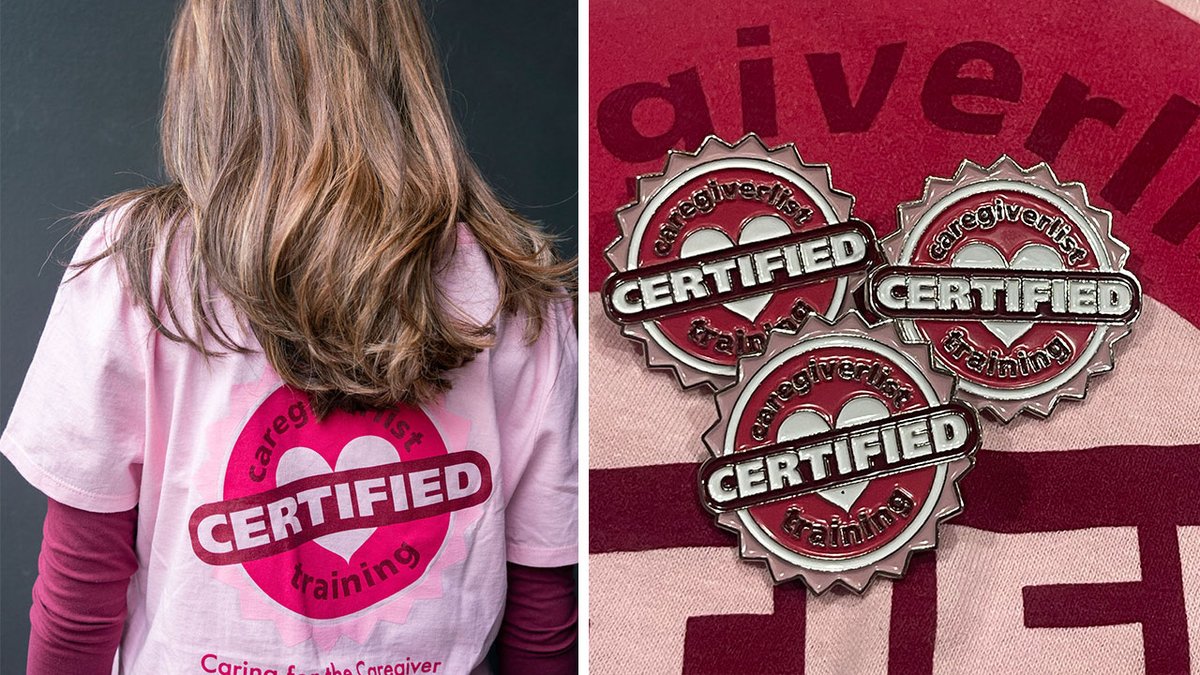 Caregiverlist's tweet photo. To the caregivers who pour their hearts into everyone else: it is officially time to refill your own cup! You deserve to feel as comforted as the people you care for. Treat yourself to our signature t-shirt and a matching "extra sparkle" lapel pin: https://t.co/QVtgpHtYBy #care https://t.co/Bx514GrXaD