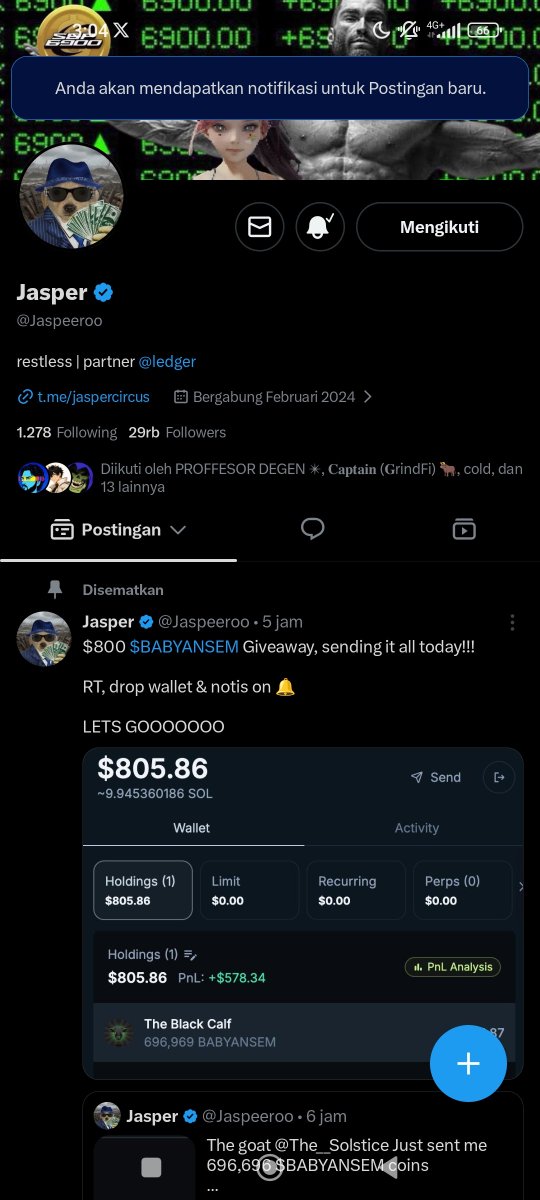 Sopian05880993's tweet photo. @Jaspeeroo 5wQkAJiPnug2yutDorspZRJCvEK7beMP7P1ojp5ZEzCQ

DONE 💯 https://t.co/EM2EPnw3qk