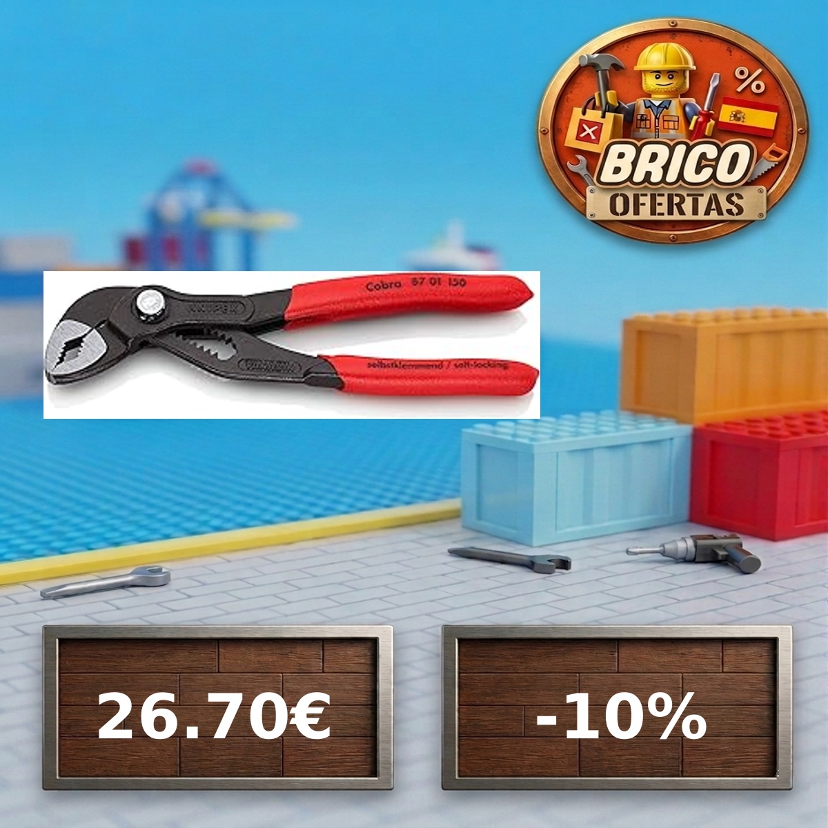 BricoSniperES's tweet photo. 🛠️ KNIPEX Cobra Tenaza de agarre pico loro Mang...

💰 Precio: 26.70€ (Base: 29.58€)
📉 Descuento: -9.7% | ¡Mínimo de fábrica! 🛠️
🎯 Sniper: 49/100

🛒 Caza el chollo: https://t.co/7jEwL3lPJc
 #brico #ofertas #chollos #Afiliado https://t.co/97IxvYd7gz