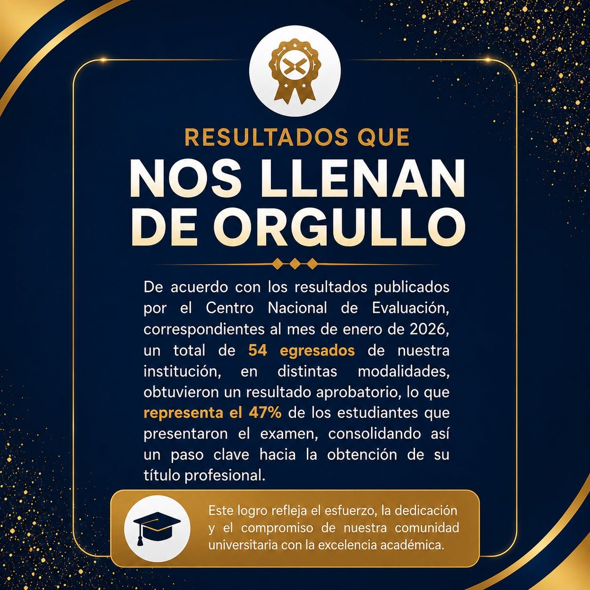 FrayLuca's tweet photo. La excelencia se construye con esfuerzo, disciplina y dedicación.
En la UFLP nos llena de orgullo reconocer a las y los 54 egresados que obtuvieron un resultado aprobatorio en el Examen General para el Egreso de la Licenciatura (EGEL-CENEVAL) https://t.co/AS61Zr6RXE https://t.co/jPkJlUjibZ