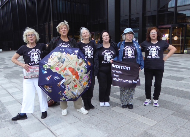 wrnliverpool's tweet photo. Liverpool and Manchester WRN members at Manchester Uni on Wednesday to protest outside the venue where former Australian PM Julia Gillard was giving a talk.
@salltweets 
#IStandWithSallGrover 
#gigglevstickle
 #JuliaGillardDestroyerOfWomensRights #FixTheSDA https://t.co/p9zHkJWiPX