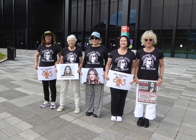 wrnliverpool's tweet photo. Liverpool and Manchester WRN members at Manchester Uni on Wednesday to protest outside the venue where former Australian PM Julia Gillard was giving a talk.
@salltweets 
#IStandWithSallGrover 
#gigglevstickle
 #JuliaGillardDestroyerOfWomensRights #FixTheSDA https://t.co/p9zHkJWiPX