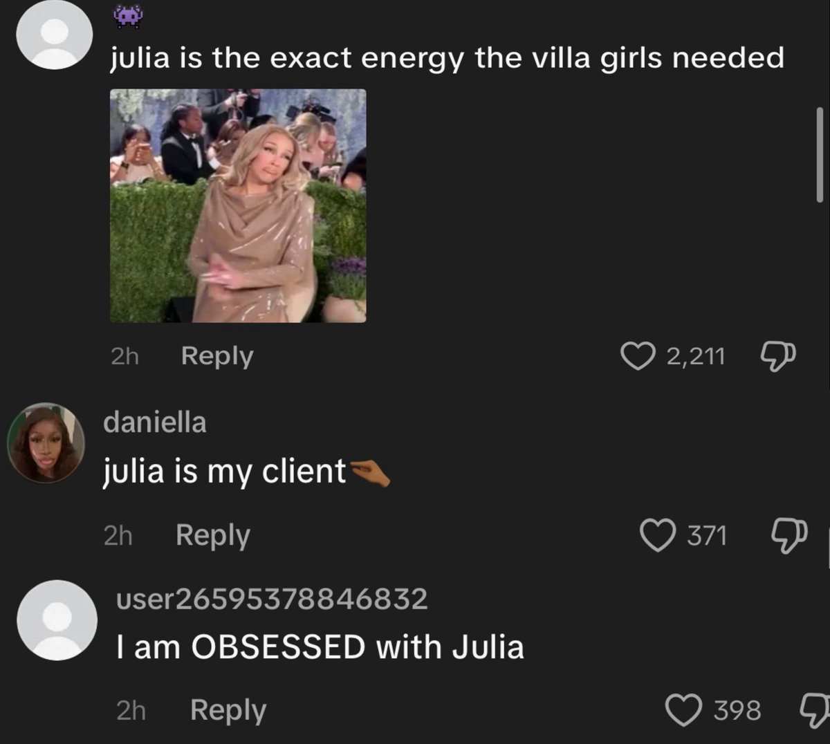 x_anikaaaa's tweet photo. if jasmine said the same things julia said she would be getting death threats and 100x more hate. rlly shows the difference in how the uk treats a brown woman compared to a white woman 🤷🏻‍♀️ #LoveIsland #LoveIslandUK https://t.co/5AxYMILaTq