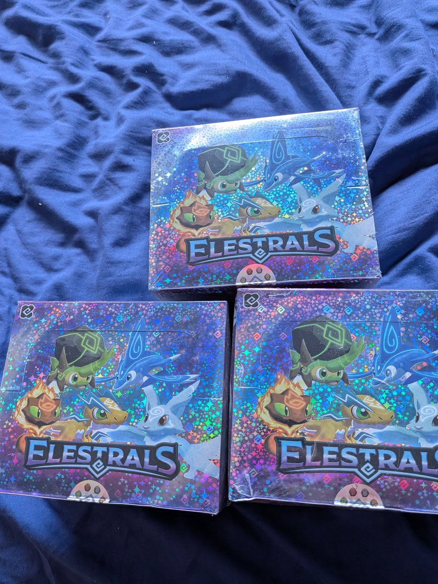 LauraGreenQ's tweet photo. Opened the @Elestrals nuke yesterday! If you believe it, I still have more OTW. I got some OG Kickstarter stuff from online (Still waiting for more to arrive). What a way to start my Elestrals journey.... This alone took me 10+ hours to open. @aDrive_tK @Deathly @JoeyPokeaim https://t.co/QnGV6VSnv2