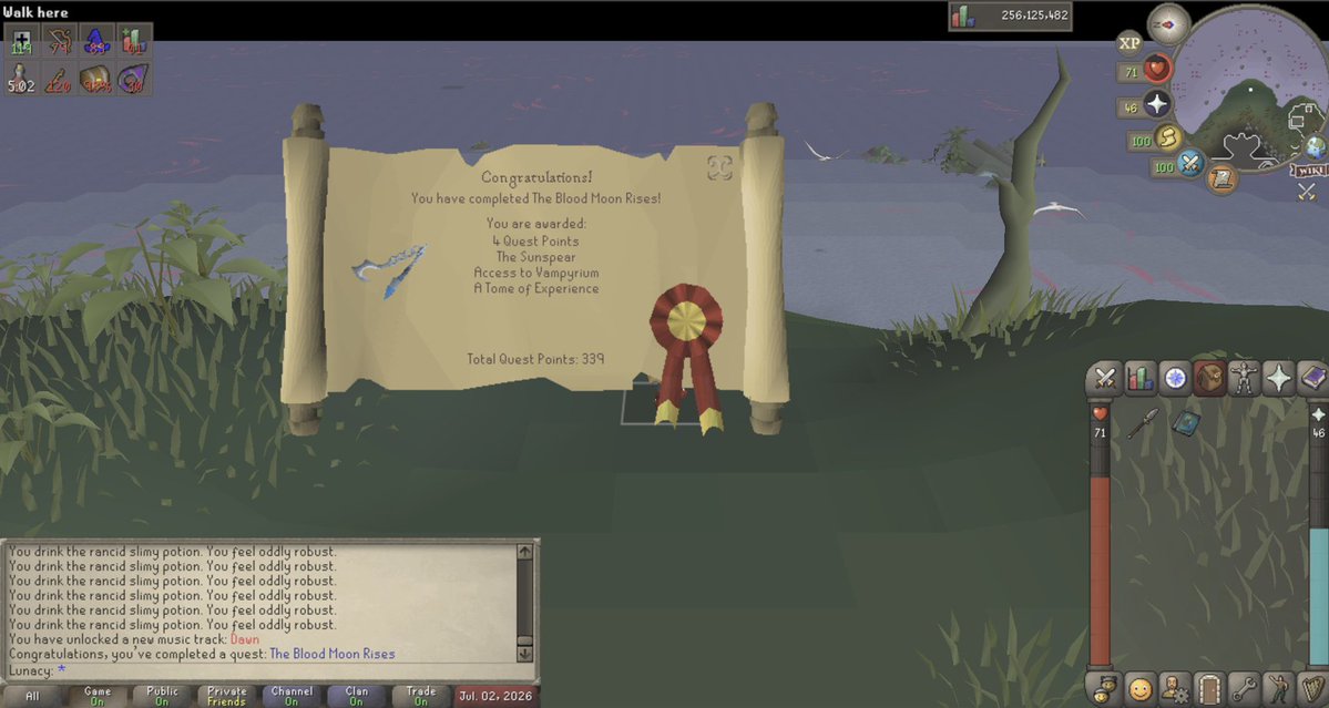 femcelscaper's tweet photo. Only took like over 30 tries. Probably the best quest Jagex has made yet with one of the most satisfying boss fights i've had. https://t.co/rKeFq4eVRy