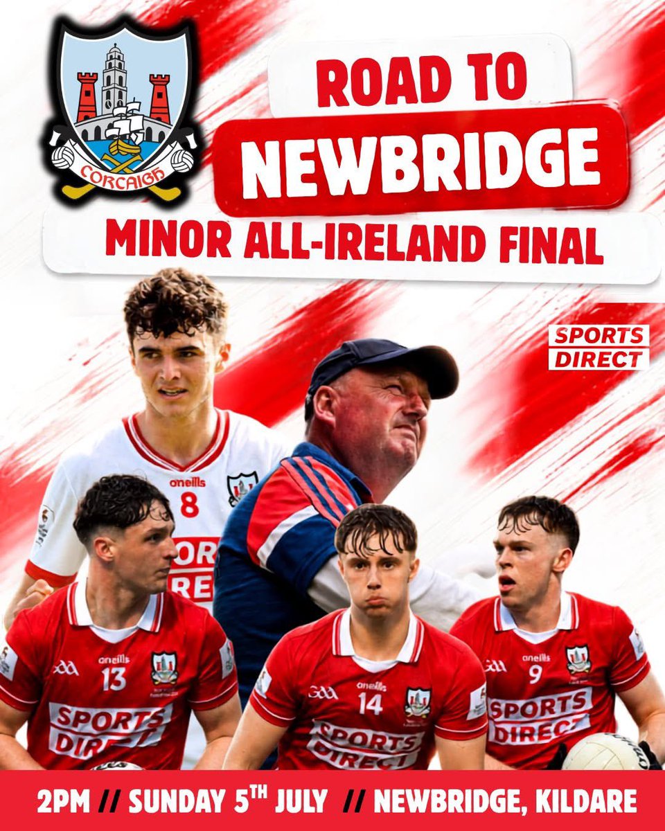 DanJCB001's tweet photo. Count down is on for @OfficialCorkGAA Minor Footballers vs @TyroneGAALive in the All-Ireland Minor Final on Sunday next. Special shout-out to local Players Cpt. Joe Miskella, Éanna Lynch & Evan Stack of @BallincolligGAA🤞👊🏐🏆🔴⚪️ #RebelsAbú #CorkGAA #UpTheVillage #SportsDirect https://t.co/XVNqRAl9rX