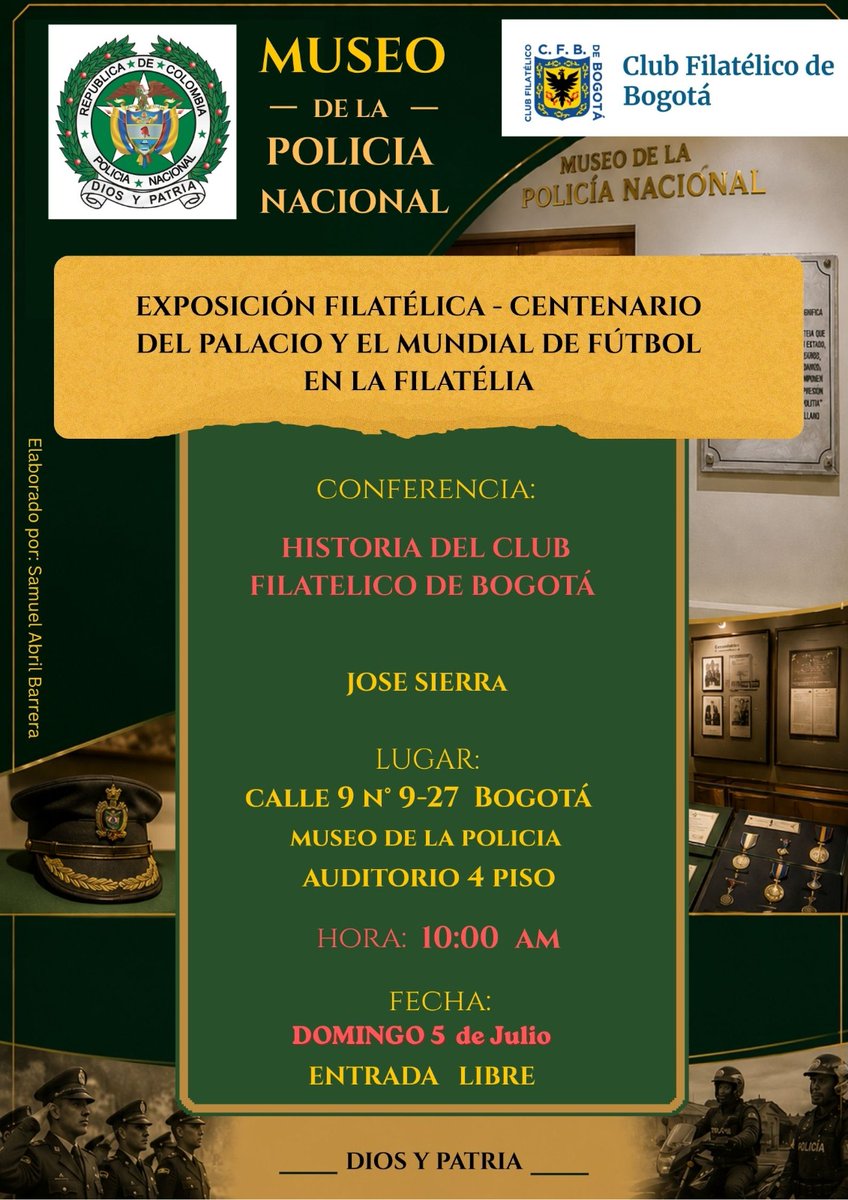 CLUBFILATELBOG's tweet photo. Están cordialmente invitados este domingo 5 de julio, a las DOS CONFERENCIAS, 10:00 am y 11:00 am, ENTRADA LIBRE. "LOS ESPERAMOS". https://t.co/sTDltSKF3U