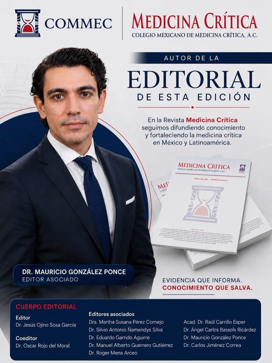 OjinoSosa's tweet photo. Consulta la editorial del volumen 2/2026 de la Revista Medicina Crítica, una invitación a reflexionar sobre el presente y el futuro de la Medicina Crítica, y sobre el compromiso que compartimos con una atención crítica de excelencia.
 
Liga: https://t.co/rcrcnL8X5N https://t.co/qKCNl34yXS