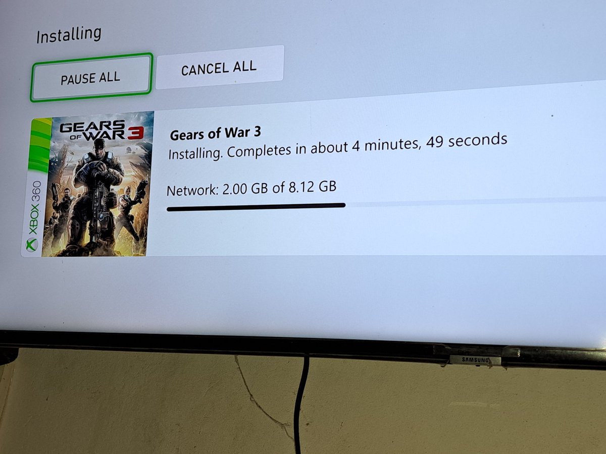 tikudz's tweet photo. #gearsofwar3 #gearsofwar #xbox #gaming #gamingcommunity #videogame

Sole reason hadn't aced is because my 360s - both - quit. Played titles before and after.
Picked him up at a street vendor at $100. 
Span of 2 days deleted crap ninja gaiden 3, installed my new RE9 too. https://t.co/iFTjAloIaL